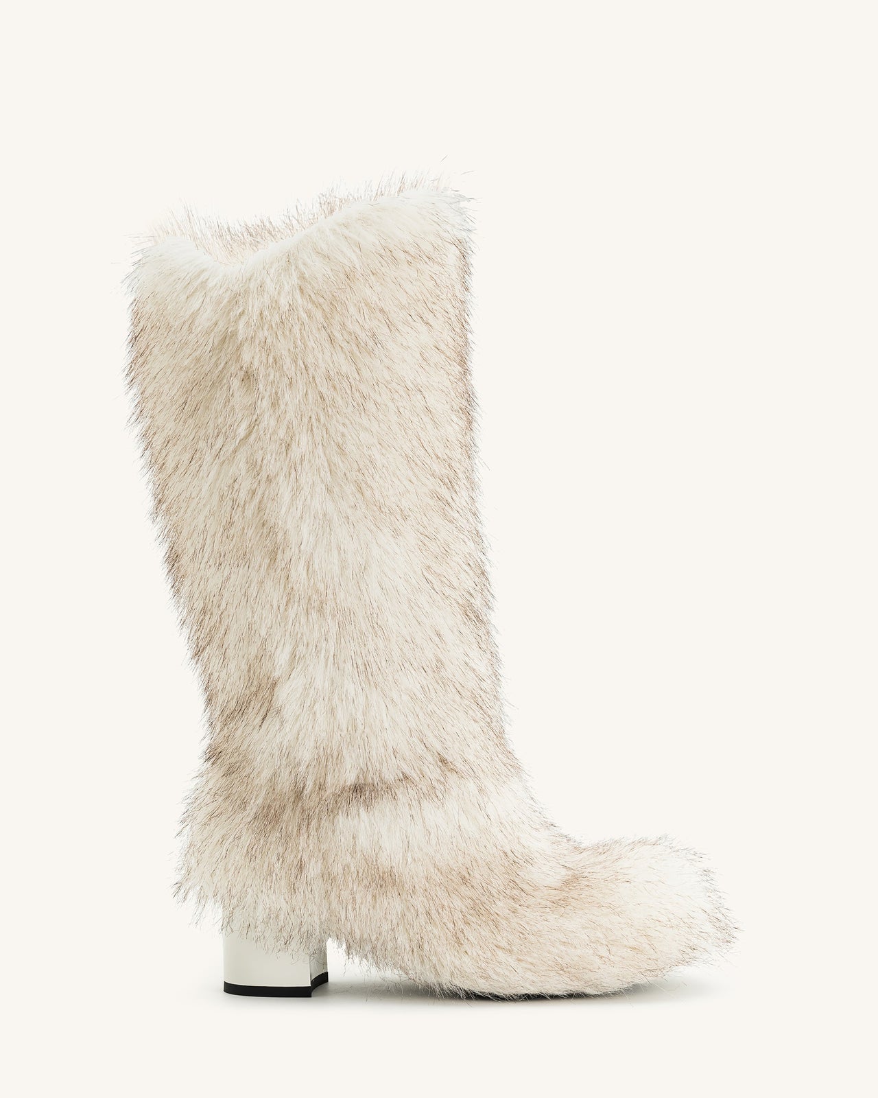 Isabella ルーズフェイクファーブーツ - ホワイト