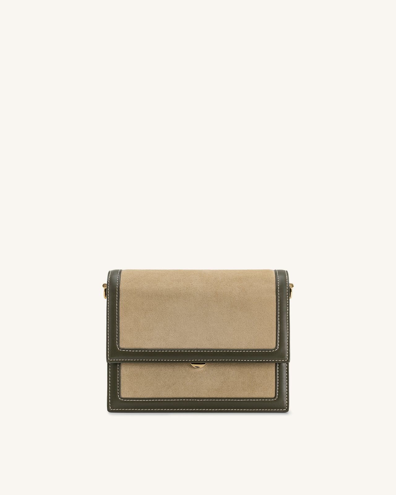 ミニフラップフェイクスエードクロスボディバッグ - グリーン