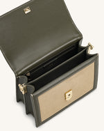 ミニフラップフェイクスエードクロスボディバッグ - グリーン