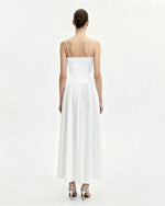 花柄プリントマキシドレス - ホワイト