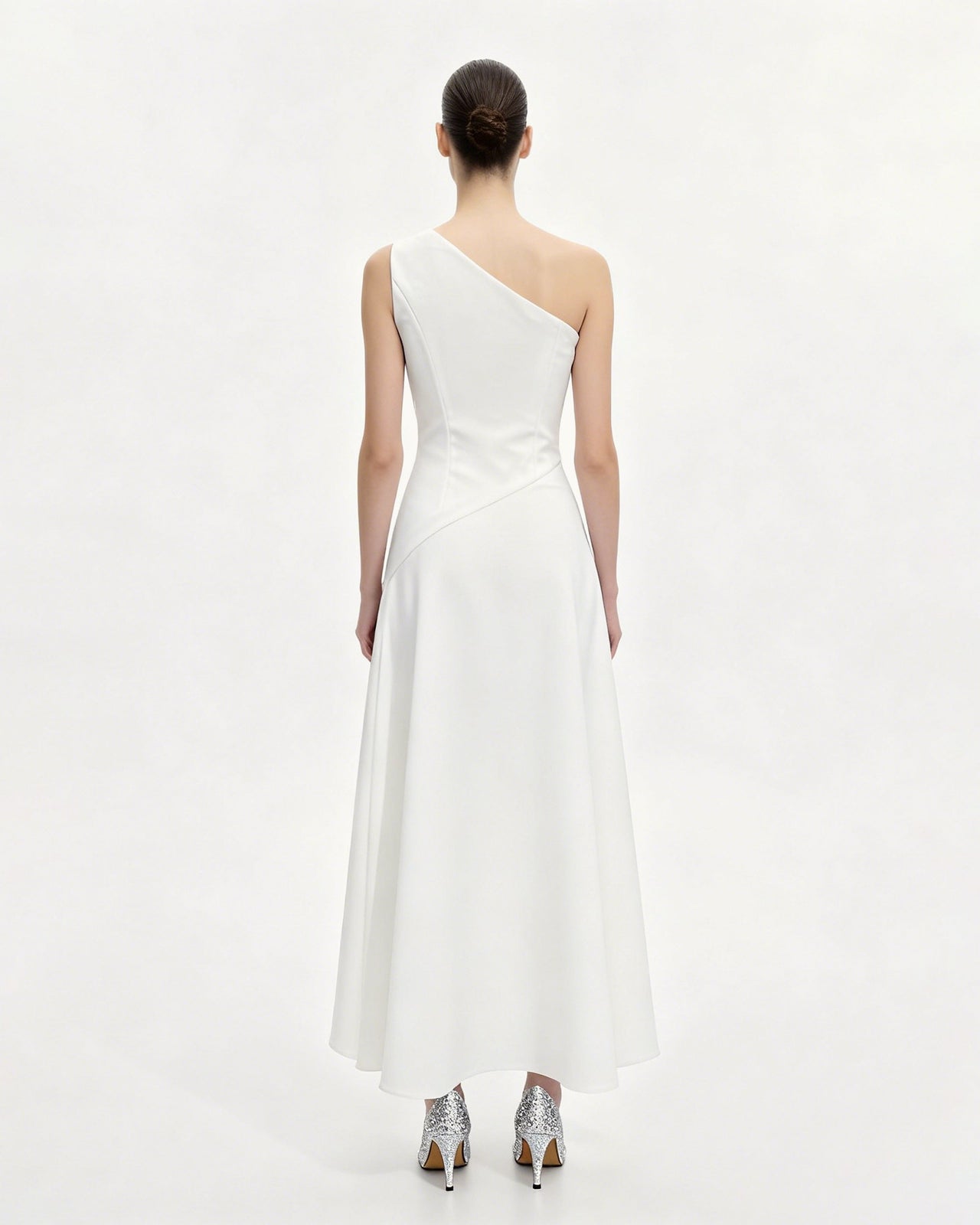 Iris 花柄ホルターネックボディコンドレス - ホワイト