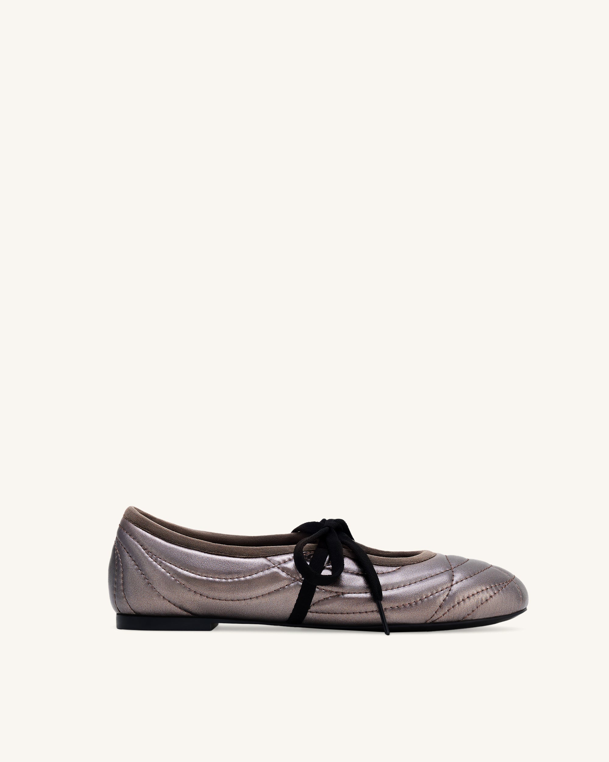 JW PEI ERIKA バレエフラット パンプス 靴 黒 ブラック 23.5 Erika Topstitching lace-up ballet Flats- Black | JW PEI