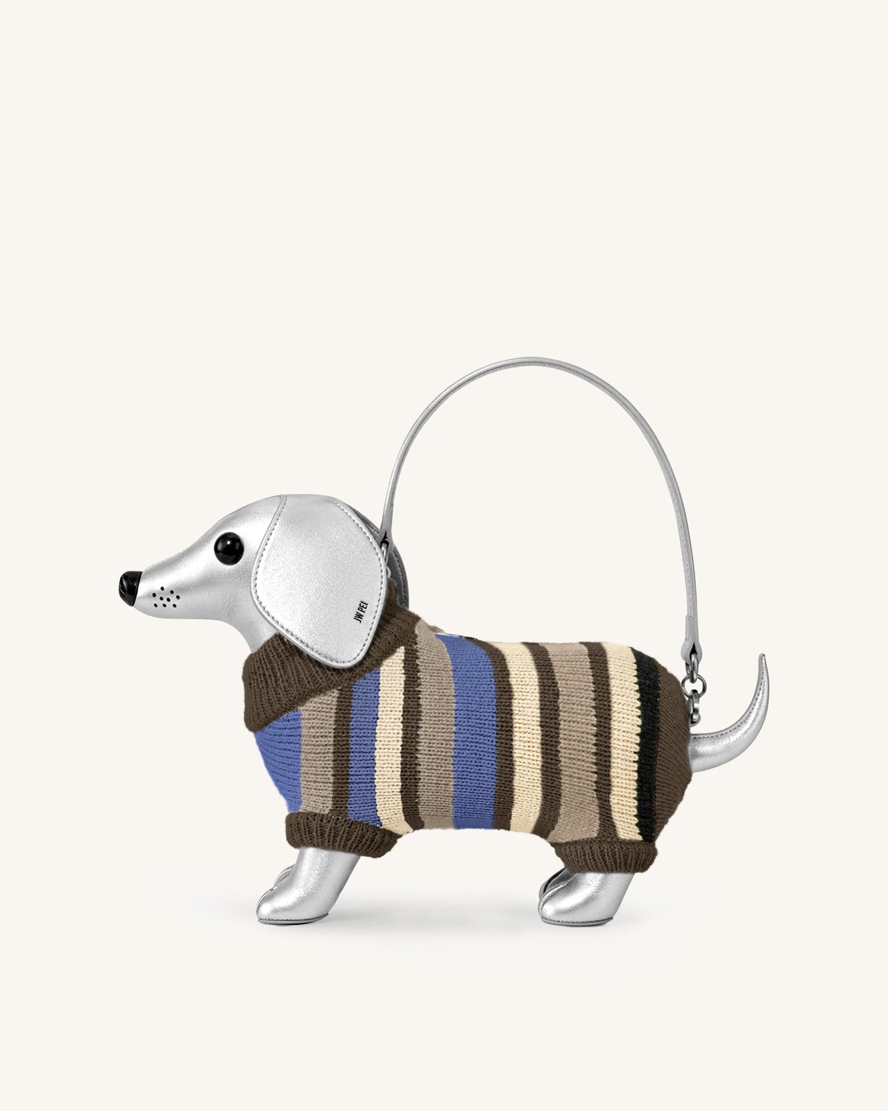 Addison ダックスフンド ハンドバッグ - シルバー