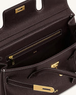 Yara ラージ ショルダーバッグ - ダークブラウン