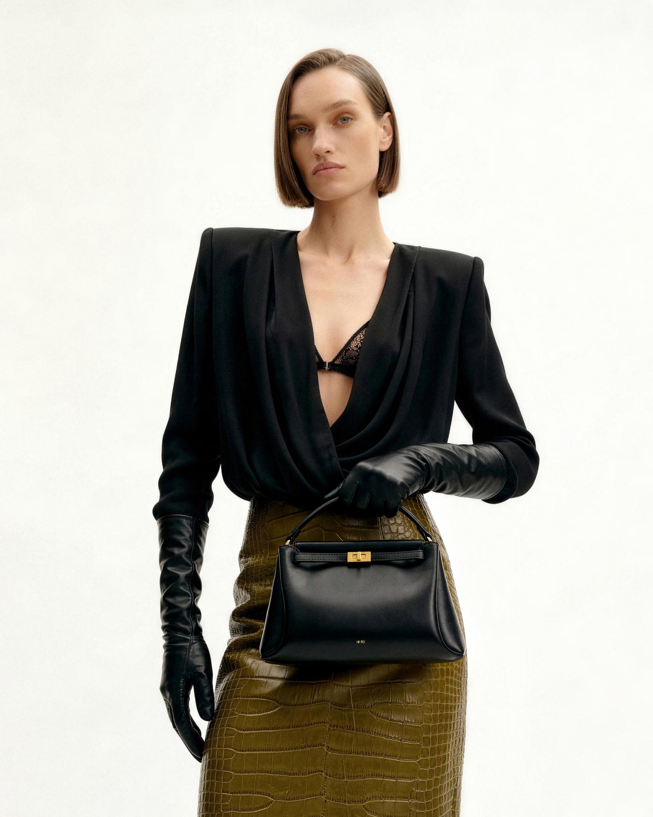 Carmen トップハンドルバッグ - ブラック