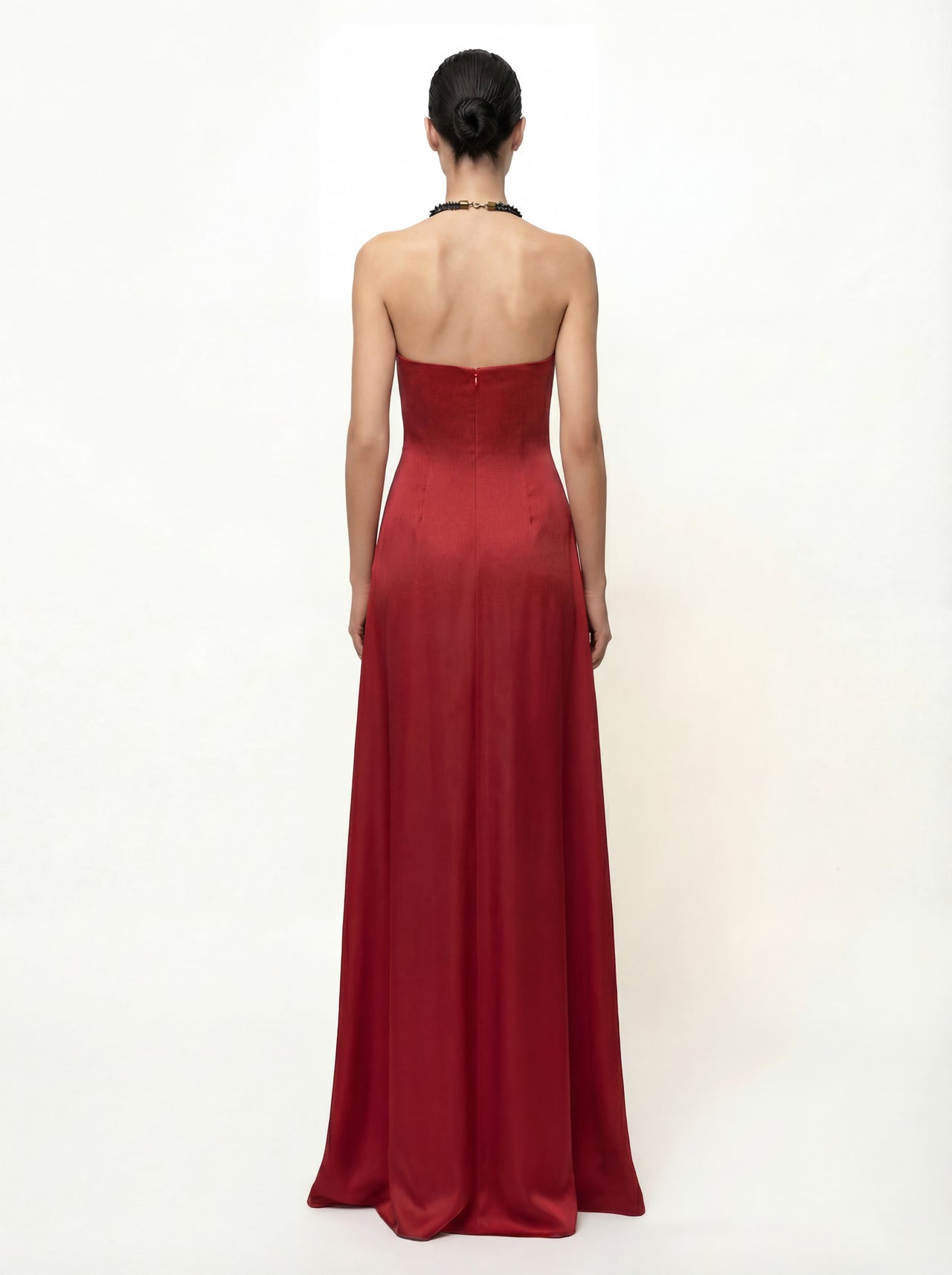 Iris フローラルプリント ホルター マキシドレス - ルビー