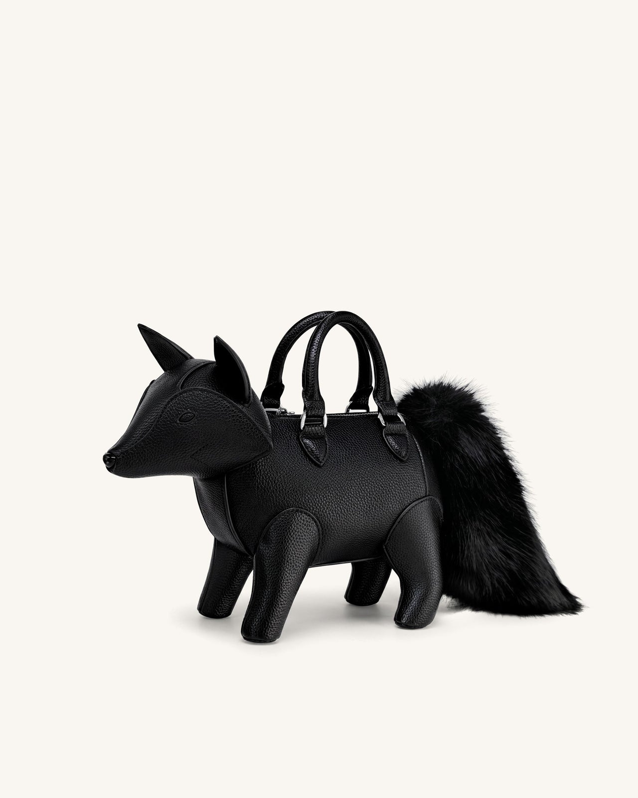 Kai フォックスシェイプ トップハンドルバッグ - ブラック