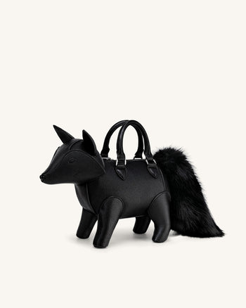 Kai フォックスシェイプ トップハンドルバッグ - ブラック