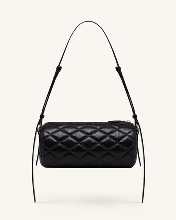 Lucienne ダックスフンド キルティング チェーン ショルダーバッグ - ブラック