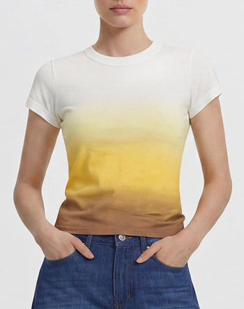 The Slacker フェードアウト Tシャツ - デザートサンセット