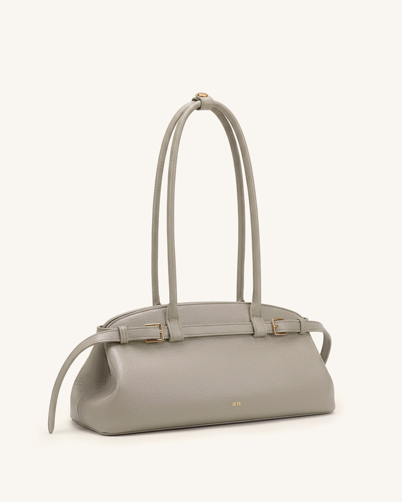 Arden ペブルドベルトディテール イーストウエストショルダーバッグ - トープ