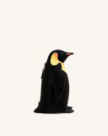 Pia ペンギン アーティフィシャルクリスタル クロスボディバッグ - ブラック