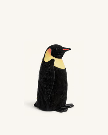Pia ペンギン アーティフィシャルクリスタル クロスボディバッグ - ブラック