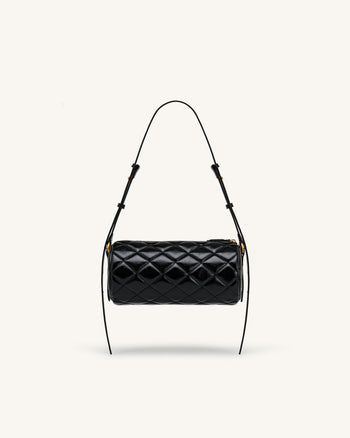 Lucienne ダックスフンド キルティング チェーン ショルダーバッグ - ブラック
