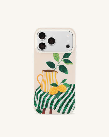 レモンピッチャー アートスマホケース - グリーン