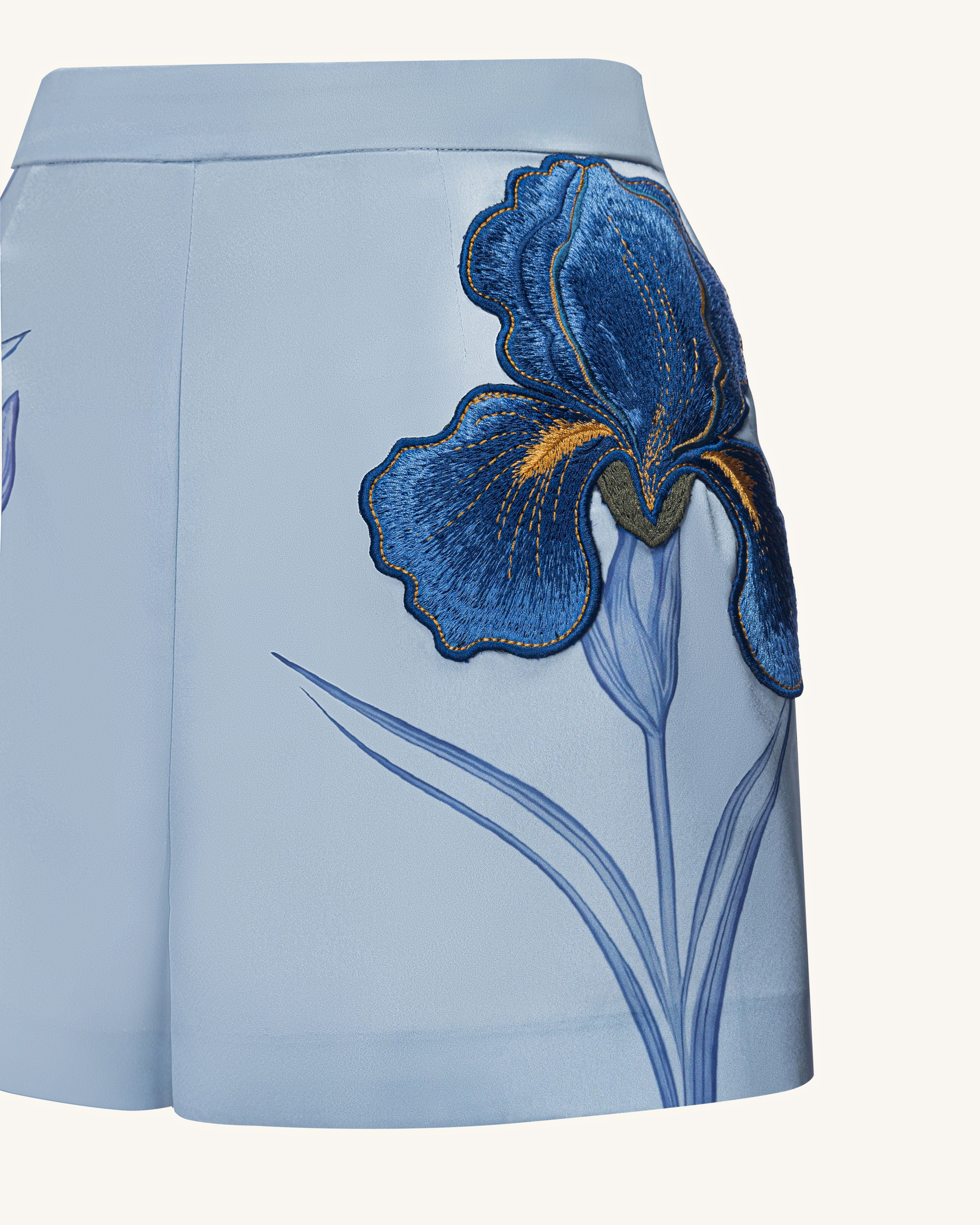 Iris 刺繍入りテーラードショートパンツ - ライトブルー – JW PEI