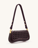 Joy 編み込みショルダー - ダークレッド