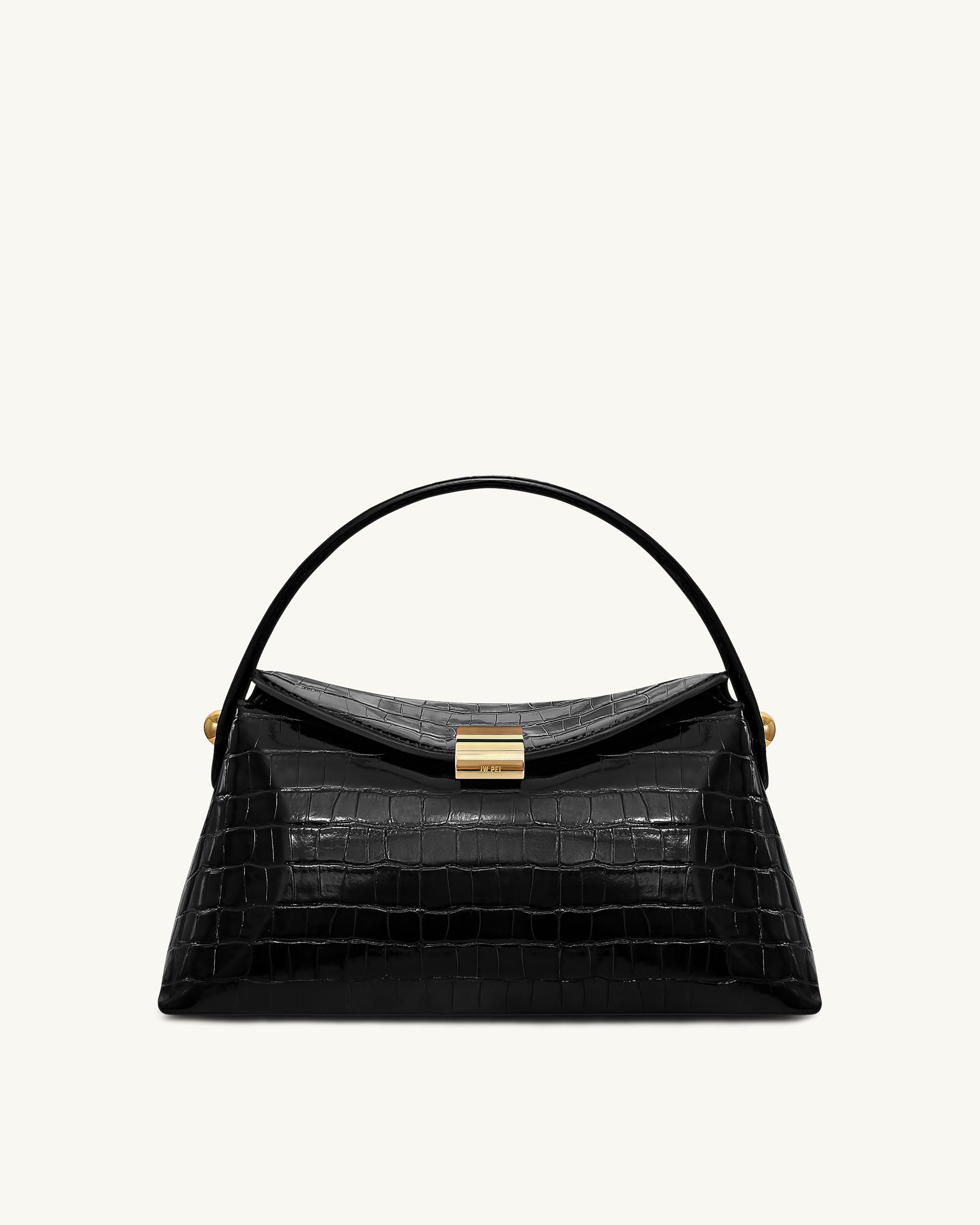 JWPEI シングルトップハンドルバッグ ロゴ レトロ クラッチ JWPEI シングルトップハンドルバッグ ロゴ レトロ クラッチ (JW