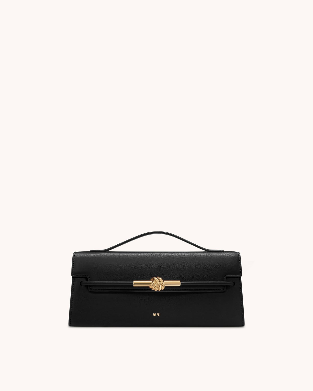 Lena メタルロープノット トップハンドルバッグ - ブラック