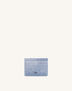デニム エンボス カード ホルダー - ブルー