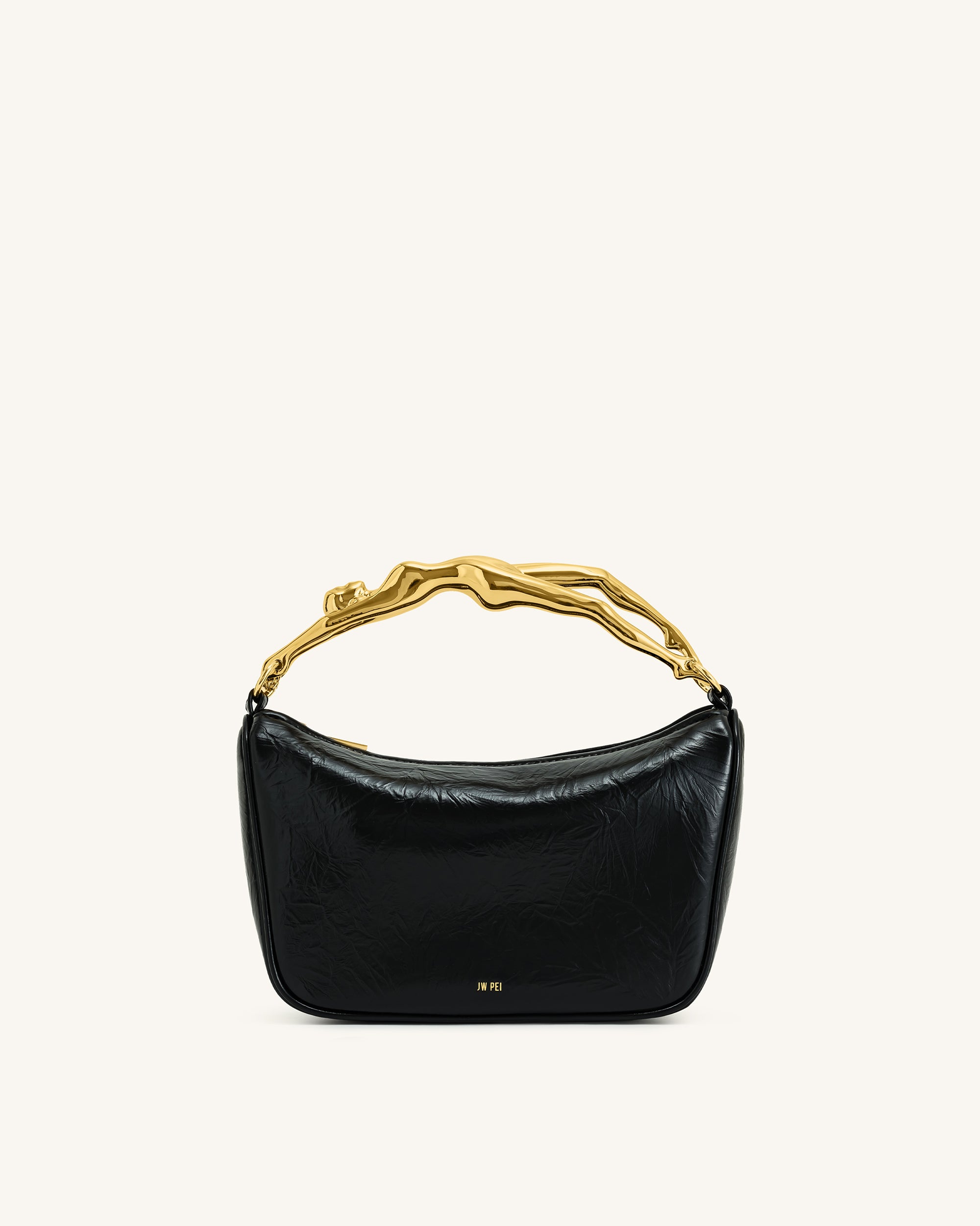 JWPEI 編み込み メッシュ シングルトップハンドルバッグ ロゴ JWPEI 編み込み メッシュ シングルトップハンドルバッグ ロゴ