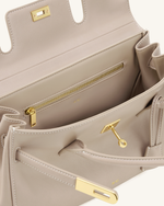 Yara ショルダーバッグ - グレーアプリコット