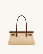 Yara フェイクスエード ショルダーバッグ - ダークブラウン