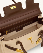 Yara フェイクスエード ショルダーバッグ - ダークブラウン