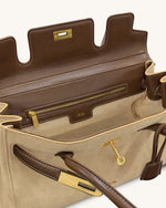 Yara フェイクスエード ショルダーバッグ - ダークブラウン