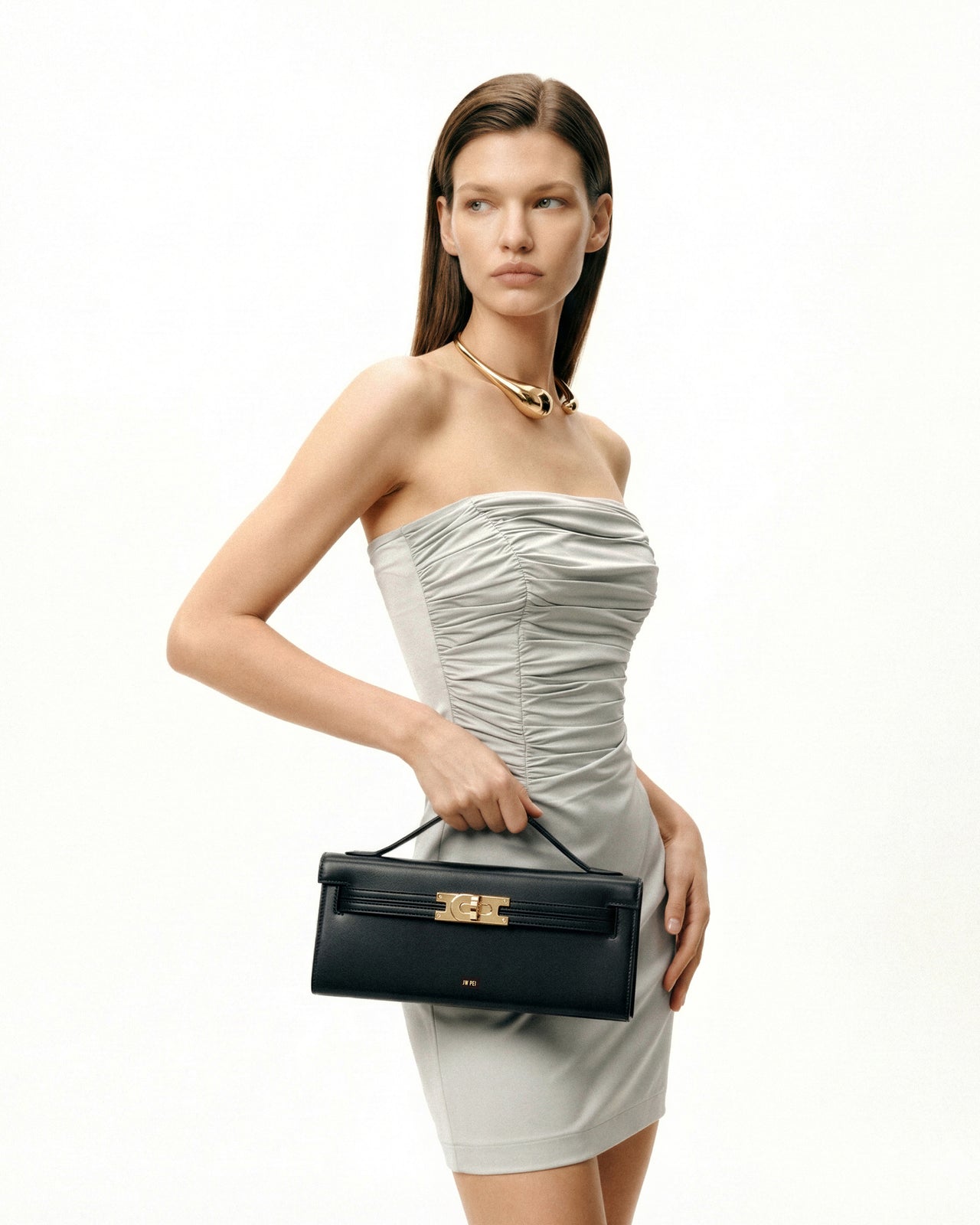 Bria ストラクチャード トップハンドル バッグ - ブラック