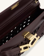 Bria ストラクチャード トップハンドルバッグ - ダークレッド