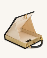 Elle カラフルビーズ ブック トップハンドルバッグ - ブラック