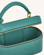 Cleo ボックス型ハンドバッグ - グリーンクロコ