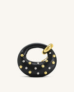 Abacus スタッズ付きミニトップハンドルバッグ - ブラック