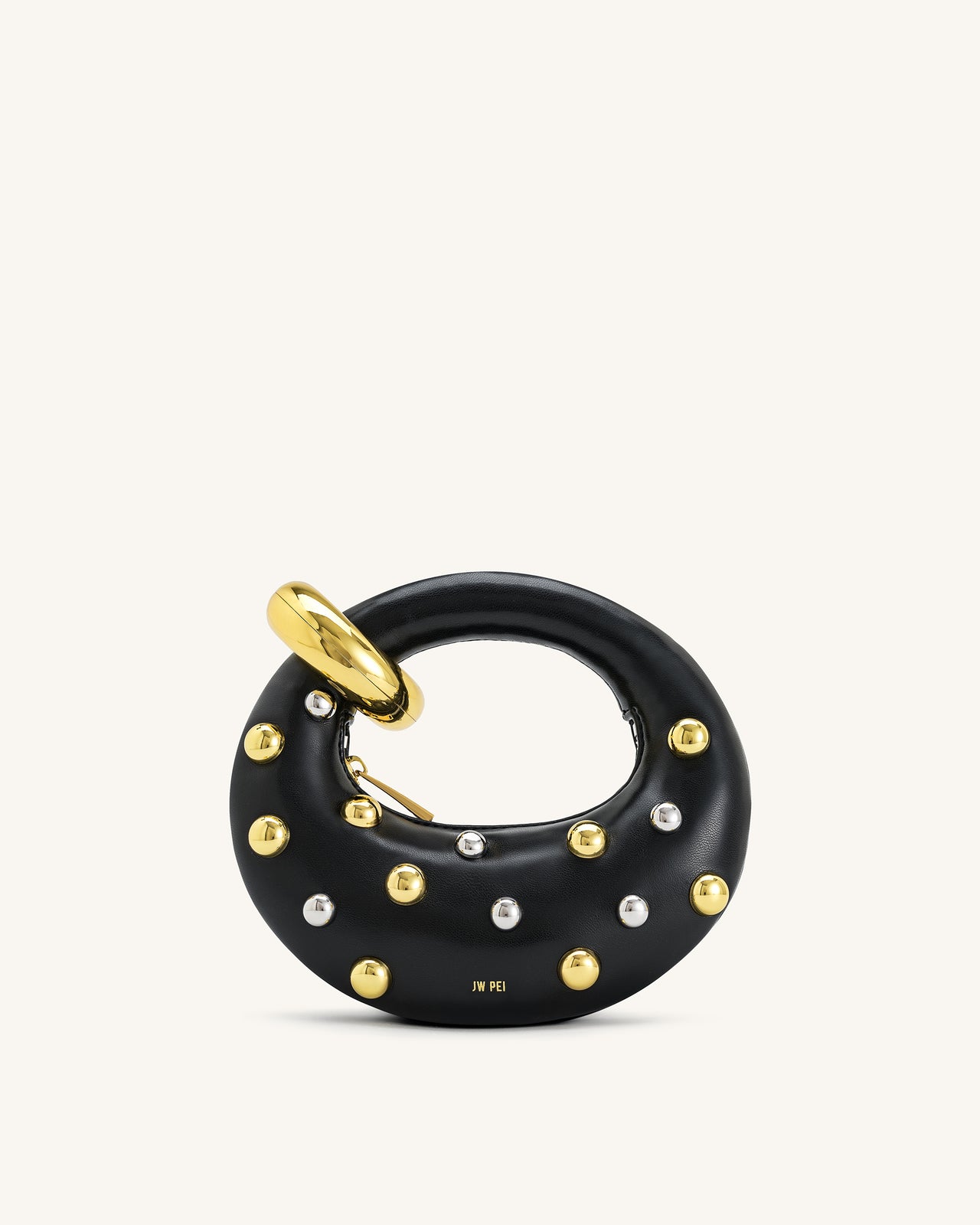 Abacus スタッズ付きミニトップハンドルバッグ - ブラック