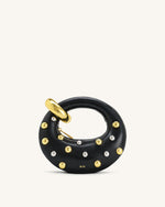 Abacus スタッズ付きミニトップハンドルバッグ - ブラック