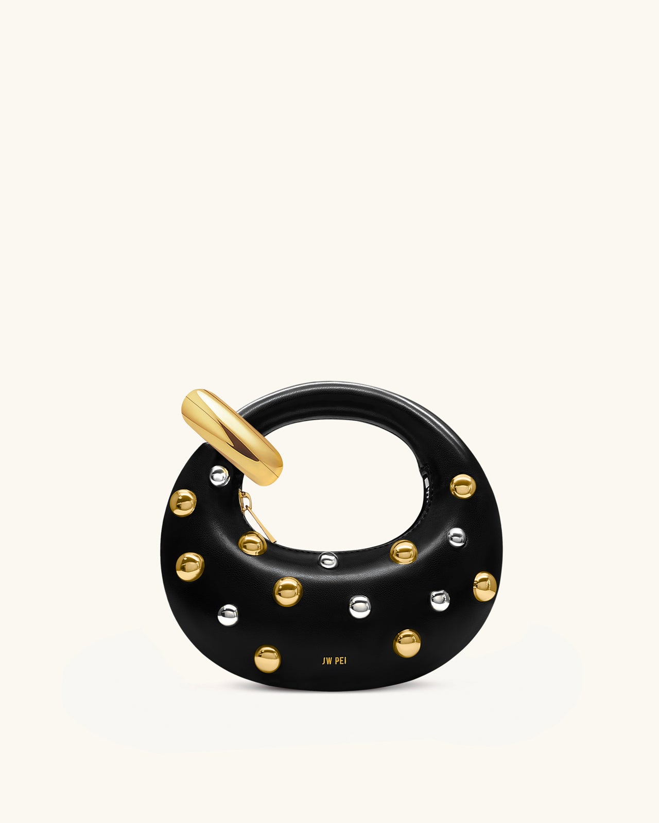 Abacus スタッズ付きミニトップハンドルバッグ - ブラック