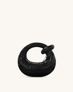 Abacus ミニトップハンドルバッグ - ブラッククロコ