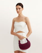 Orla ウィーブハンドバッグ - クラレット