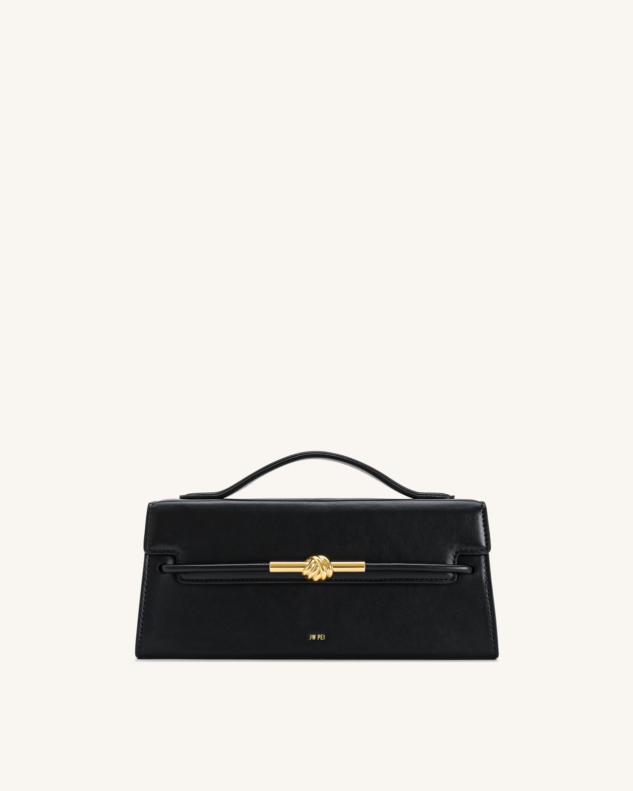 Lena メタルロープノット トップハンドルバッグ - ブラック