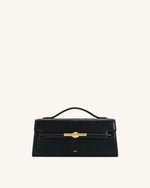 Lena メタルロープノット トップハンドルバッグ - ブラック