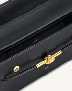 Lena メタルロープノット トップハンドルバッグ - ブラック