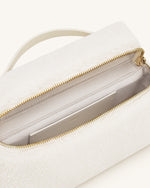 Thea フェイクファートップハンドルバッグ - クリーム