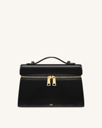 Thea ラージトップハンドルバッグ - ブラック