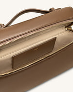 Thea ラージトップハンドルバッグ - モカブラウン