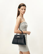 Elise ラージトップハンドルバッグ - ブラック