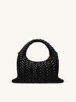 Cora キルティングハンドルバッグ - ブラック