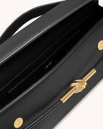 Lena メタルロープノット トップハンドルバッグ - ブラック