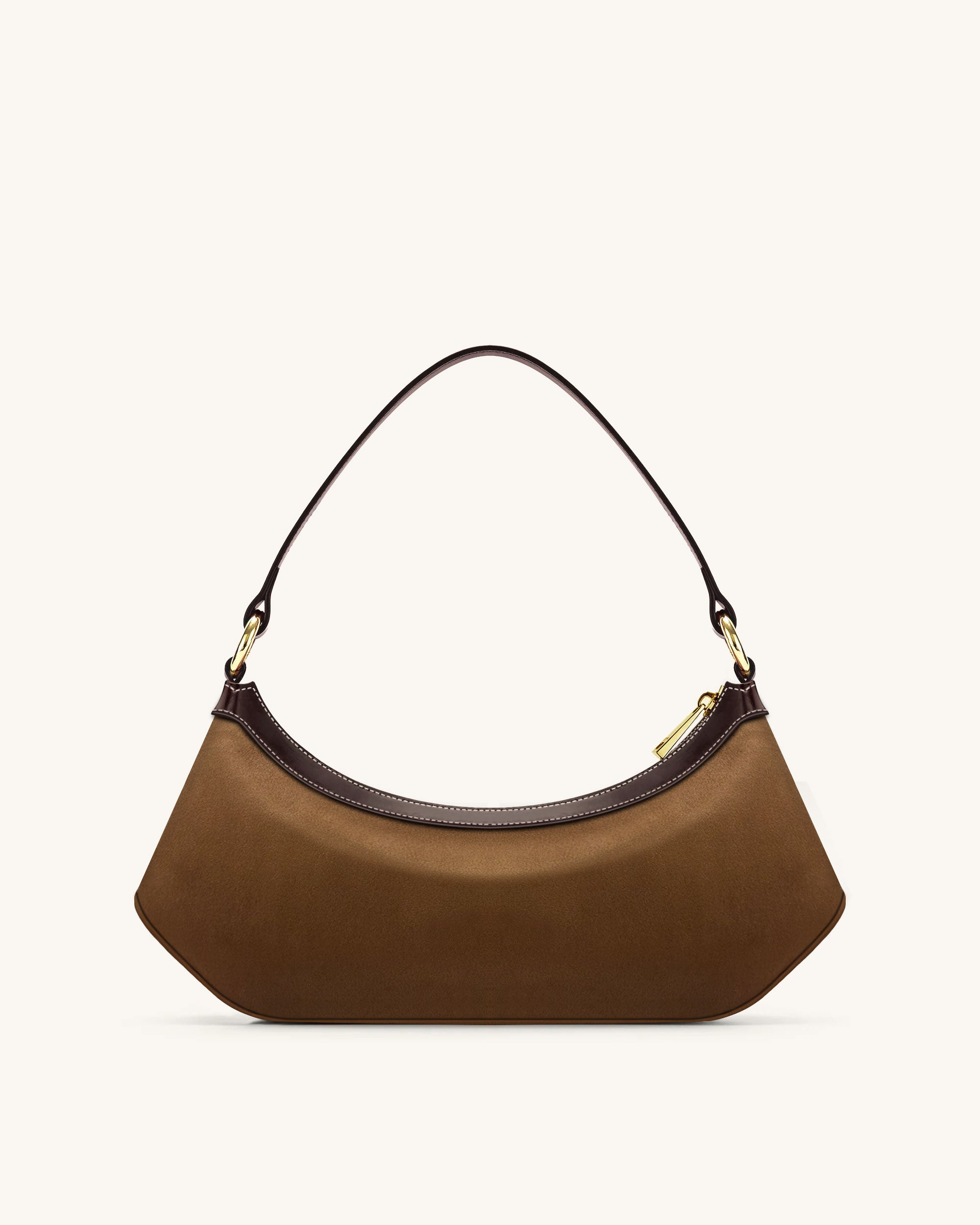 Lily フェイクスエードショルダーバッグ - ダークブラウン - JW PEI