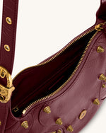 Tessa スタッズショルダー - バーガンディ